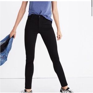Madewell Roadtripper high rise Black skinny jeans size 28